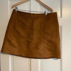 Faux suede size 14 mini skirt. Worn one time! Great condition